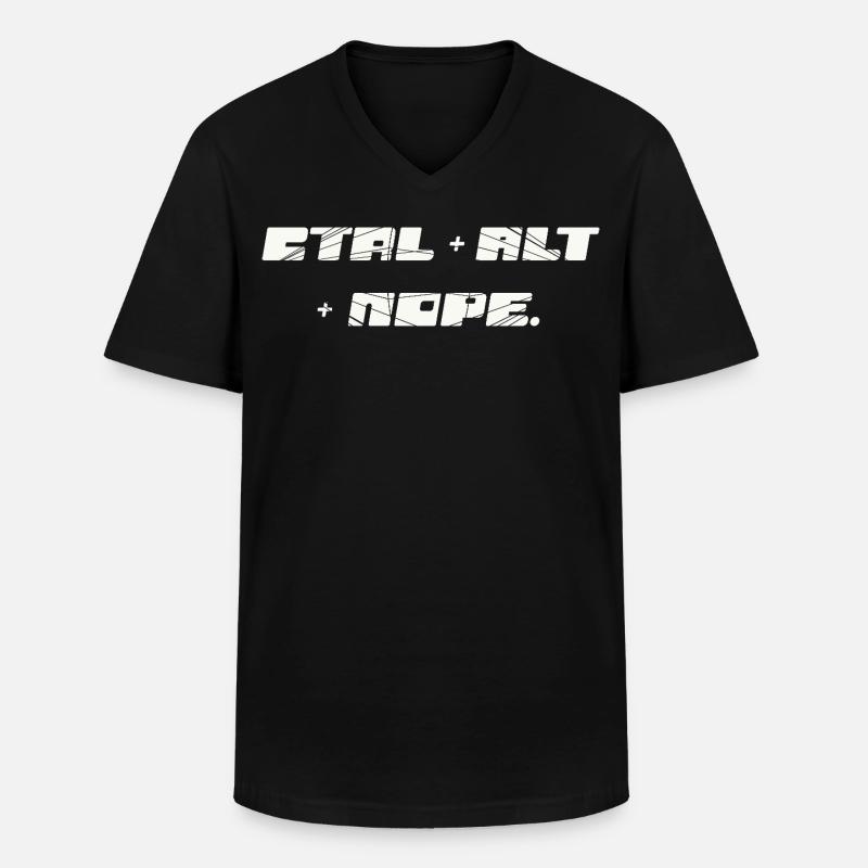 CTRL ALT NOPE - Männer-T-Shirt mit V-Ausschnitt - Schwarz