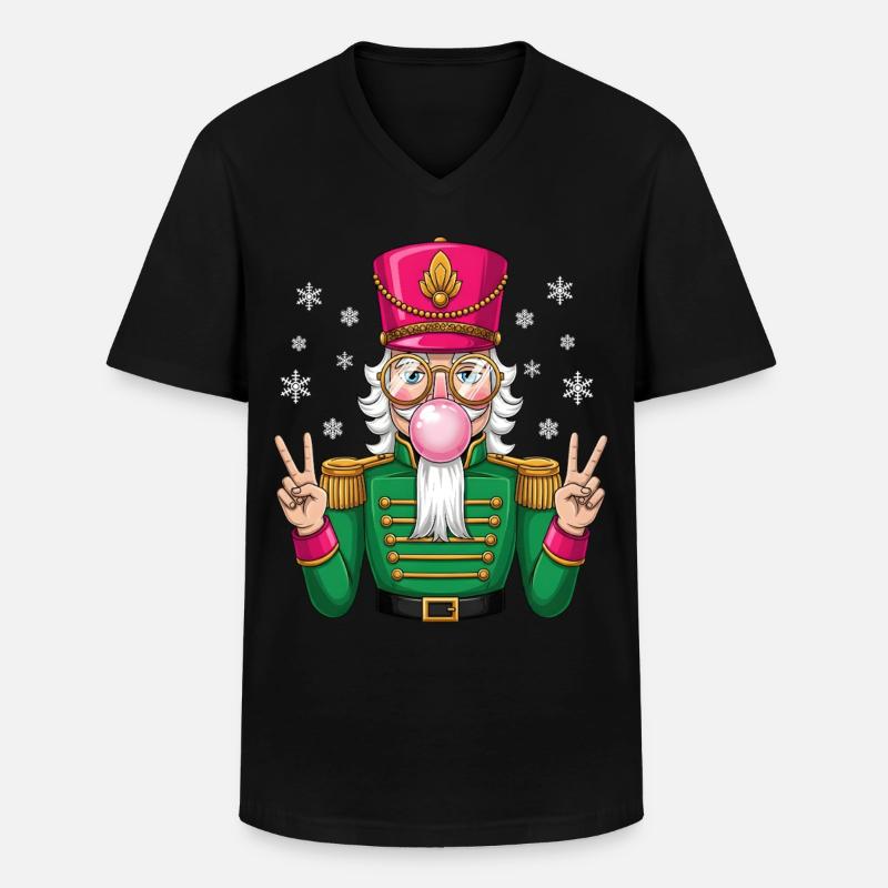 Nutcracker Bubble Gum - Männer-T-Shirt mit V-Ausschnitt - Schwarz