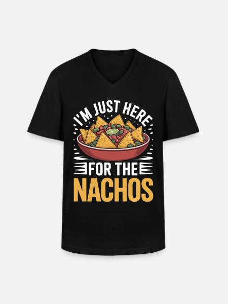 Tortilla Taco Nachos mexicains - T-shirt col V Homme - noir
