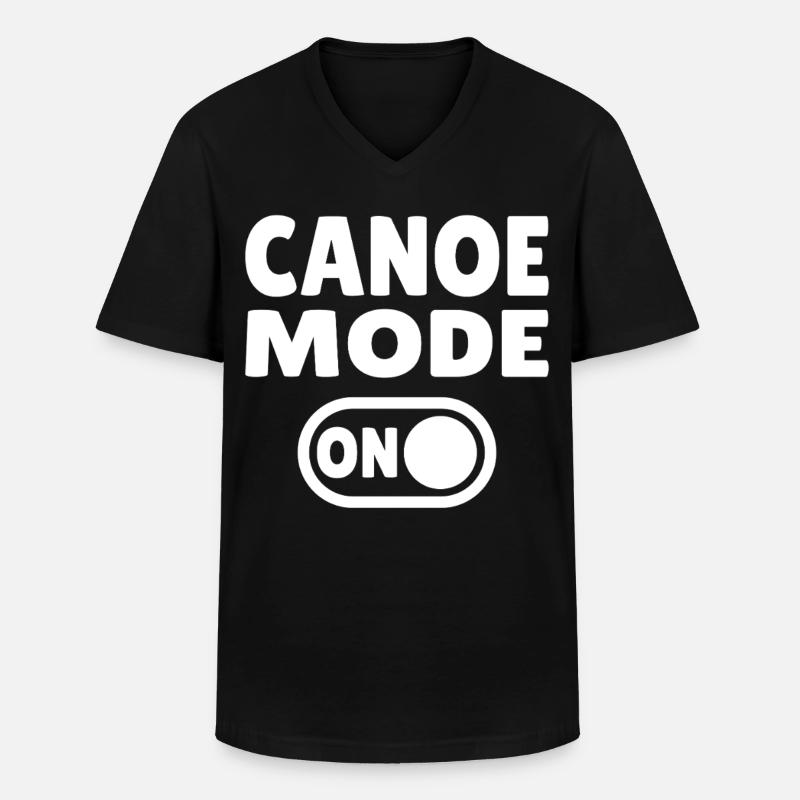 Canoe Mode ON - Männer-T-Shirt mit V-Ausschnitt - Schwarz