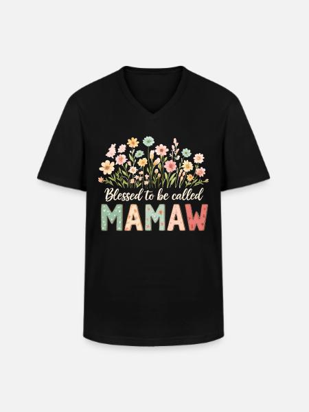 Gesegnet Mamaw genannt zu werden - Men's V-Neck T-Shirt - black