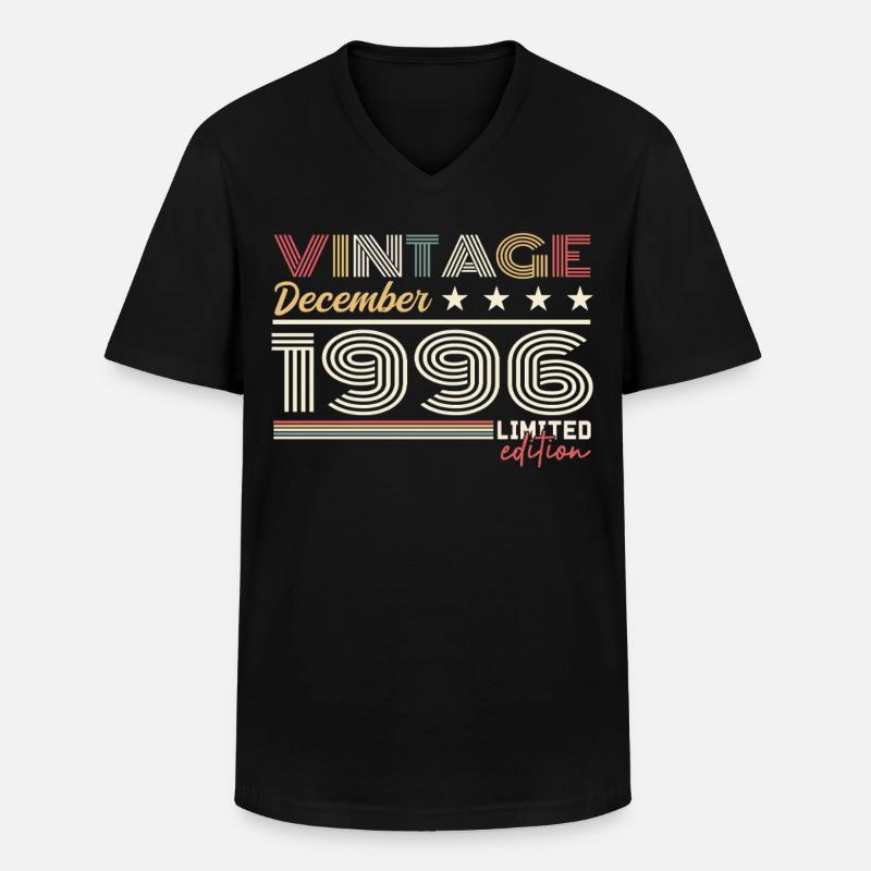 Geschenk Dezember 1996 - Männer-T-Shirt mit V-Ausschnitt - Schwarz