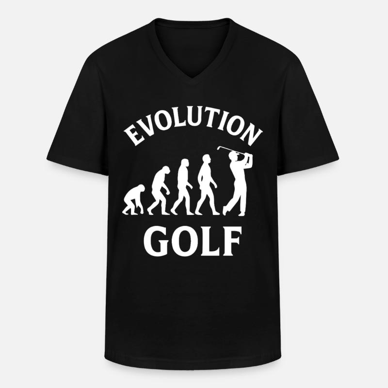 Evolution Golf Drôle de Golf Design - T-shirt col V Homme - noir