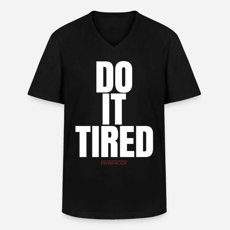 Mach es müde - Männer-T-Shirt mit V-Ausschnitt - Schwarz