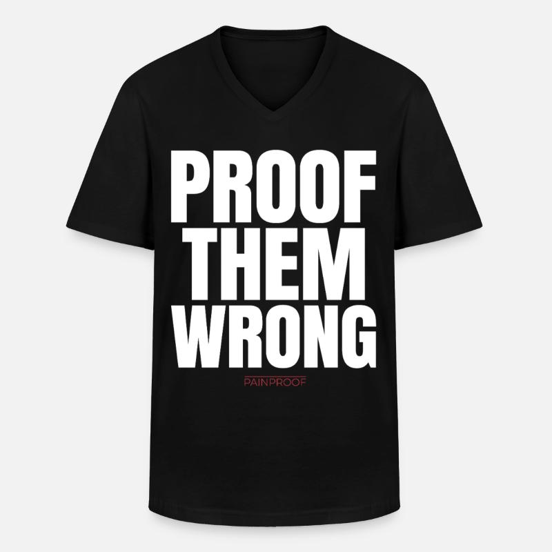 Beweise dafür, dass sie falsch liegen - Männer-T-Shirt mit V-Ausschnitt - Schwarz
