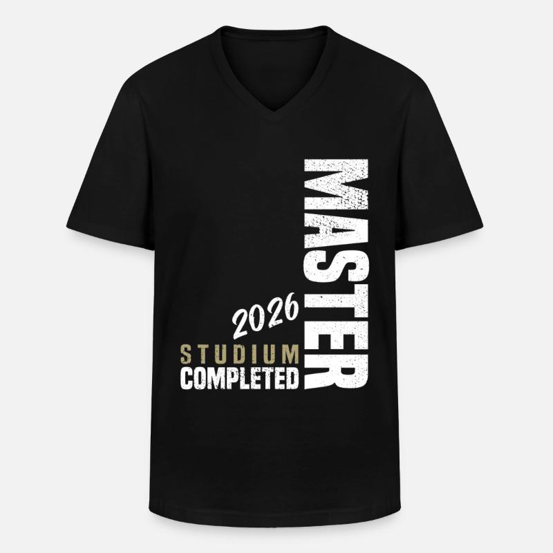 Master Studium Abschluss 2026 - Männer-T-Shirt mit V-Ausschnitt - Schwarz