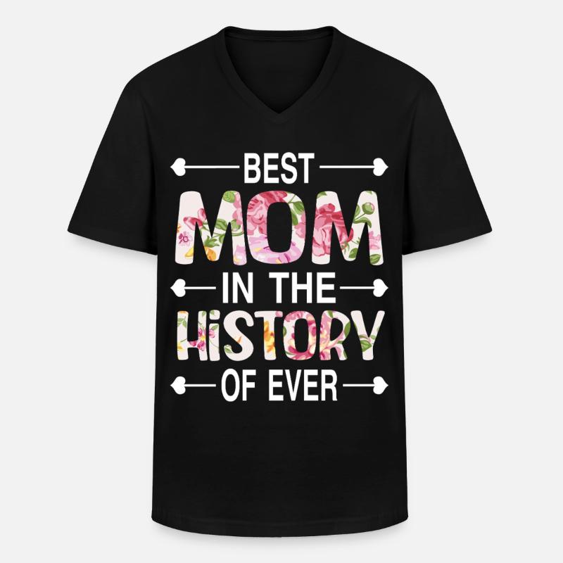 Mama Mutter - Männer-T-Shirt mit V-Ausschnitt - Schwarz
