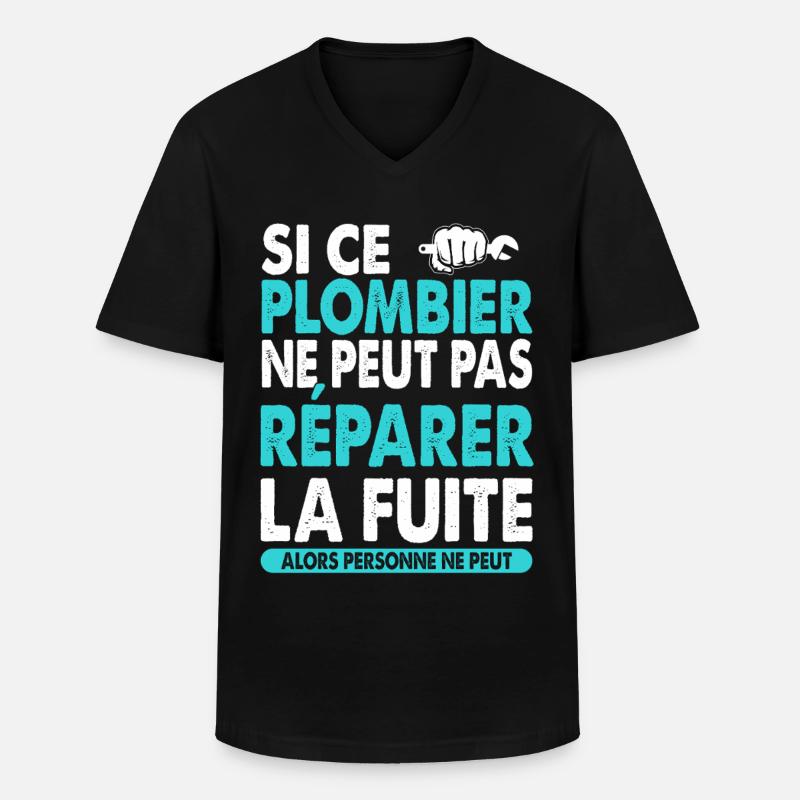 Klempnerberuf-Geschenkidee – lustiger Spruch - Männer-T-Shirt mit V-Ausschnitt - Schwarz