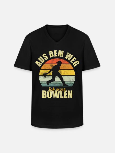 Bowling Bowling Funny Saying - Men's V-Neck T-Shirt - black