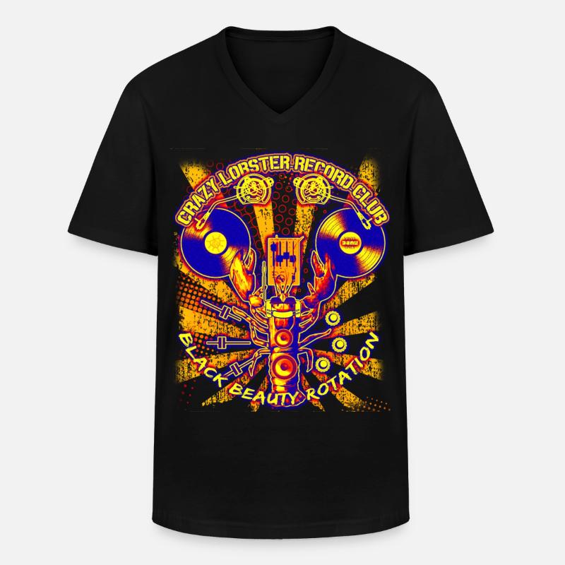 Djing - Männer-T-Shirt mit V-Ausschnitt - Schwarz