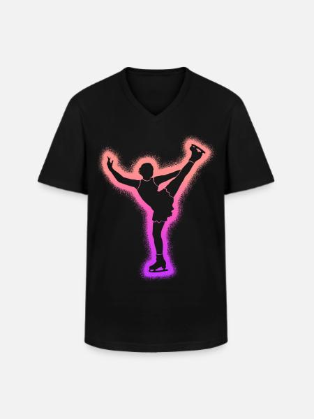 Eiskunstläuferin Eislaufen Mädchen Eiskunstlauf - Men's V-Neck T-Shirt - black