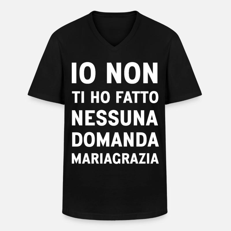 Mariagrazia (Schwarze Version) - Männer-T-Shirt mit V-Ausschnitt - Schwarz