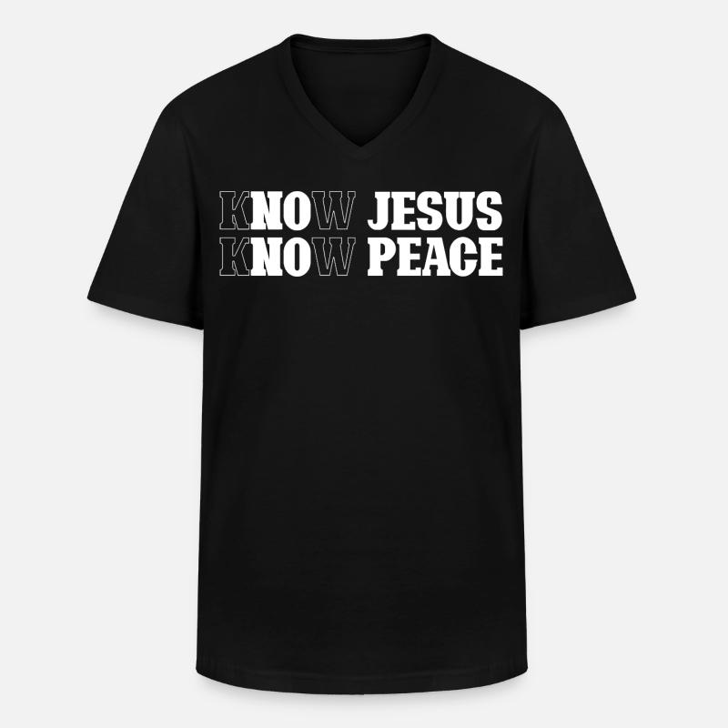 Recognizing Jesus, Finding Peace - Men's V-Neck T-Shirt - black