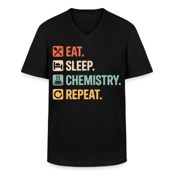 Club des étudiants en chimie fier - T-shirt col V Homme - noir - Devant - AI Model Male 178 dark (178cm)