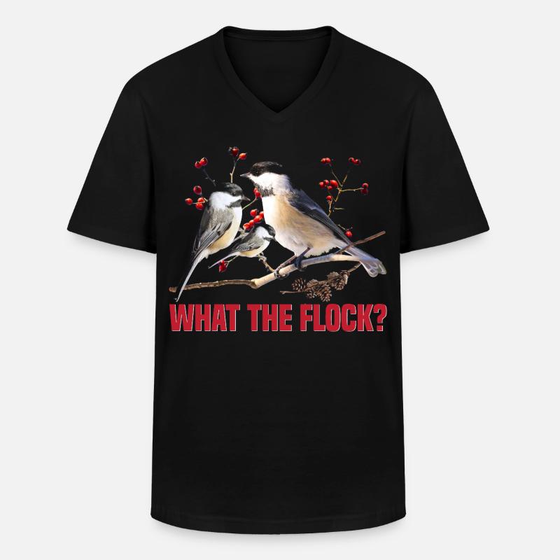 Vogelbeobachter, Vogelbeobachter, Vogelbeobachter, Vogelbeobachter. - Männer-T-Shirt mit V-Ausschnitt - Schwarz