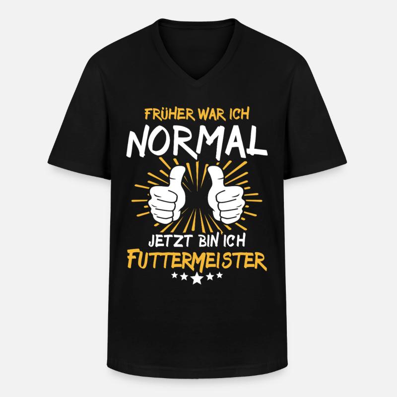 Futtermeister Spruch - Männer-T-Shirt mit V-Ausschnitt - Schwarz