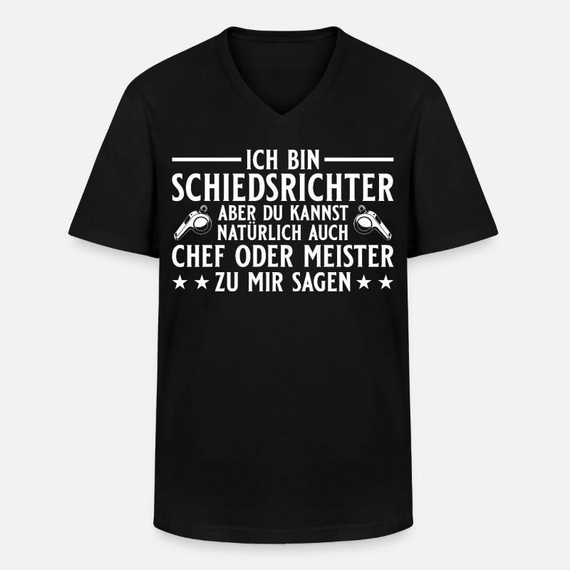 Schiedsrichter Chef oder Meister - Men's V-Neck T-Shirt - black