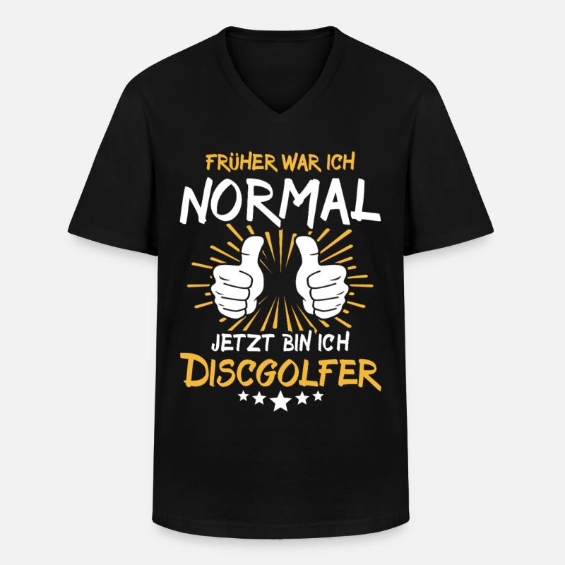 Discgolfer Spruch - Männer-T-Shirt mit V-Ausschnitt - Schwarz