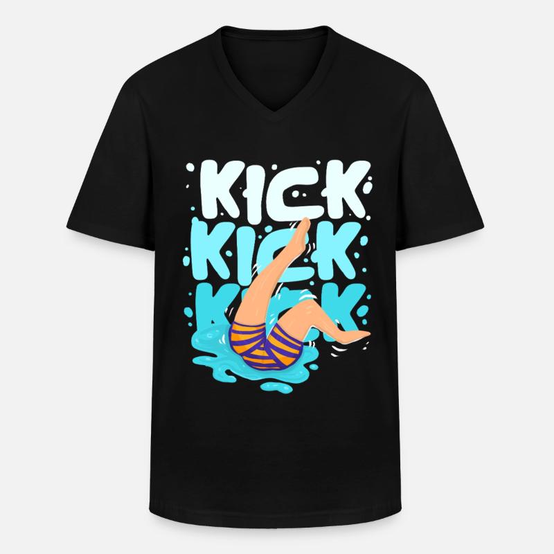 Schwimmlehrer - Männer-T-Shirt mit V-Ausschnitt - Schwarz