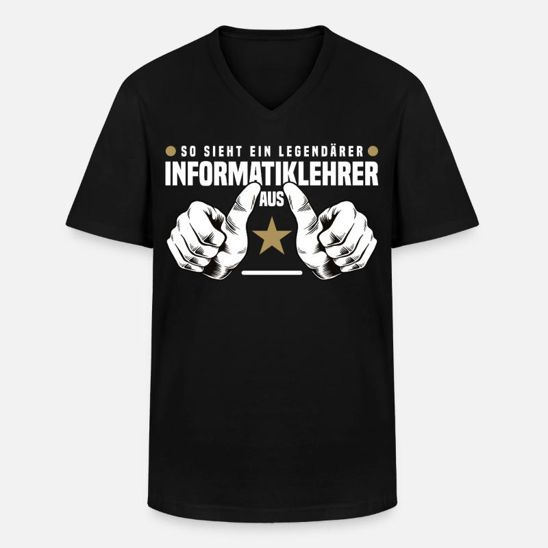 Computer Science Teacher - Men's V-Neck T-Shirt - black