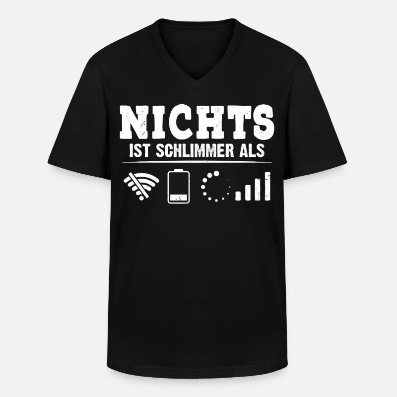 Codeur : RIEN N’EST PIRE QUE DRÔLE - T-shirt col V Homme - noir