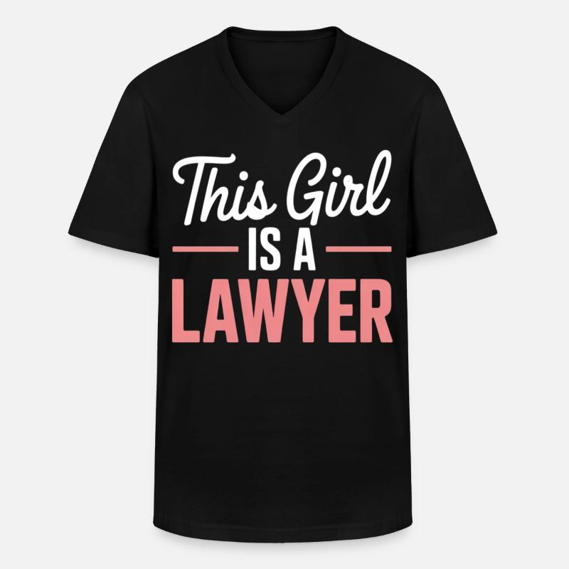Dieses Mädchen Ist Eine Anwältin - Männer-T-Shirt mit V-Ausschnitt - Schwarz