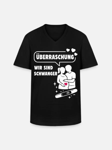 Surprise: We are pregnant - Men's V-Neck T-Shirt - black