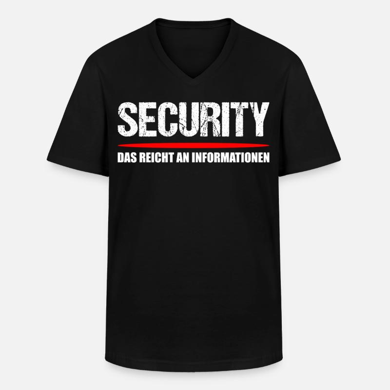 Security Türsteher Spruch - Männer-T-Shirt mit V-Ausschnitt - Schwarz