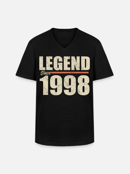 Birthday 1998 | Legend since 1998 - Men's V-Neck T-Shirt - black