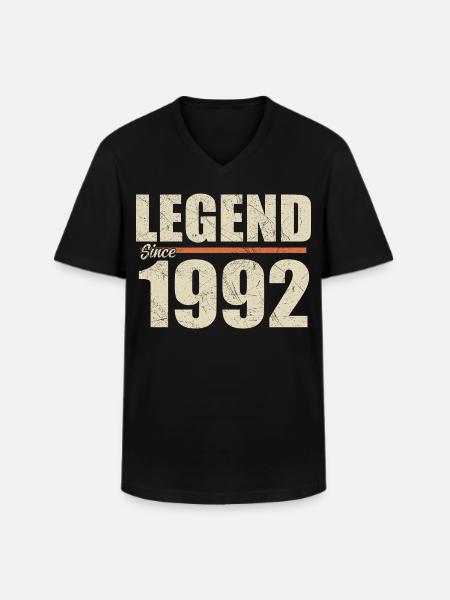 Anniversary 1992 | Legend since 1992 - Men's V-Neck T-Shirt - black