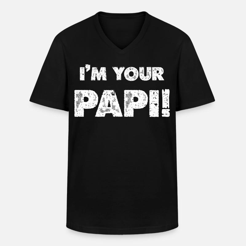 Ich bin dein Papi - Männer-T-Shirt mit V-Ausschnitt - Schwarz