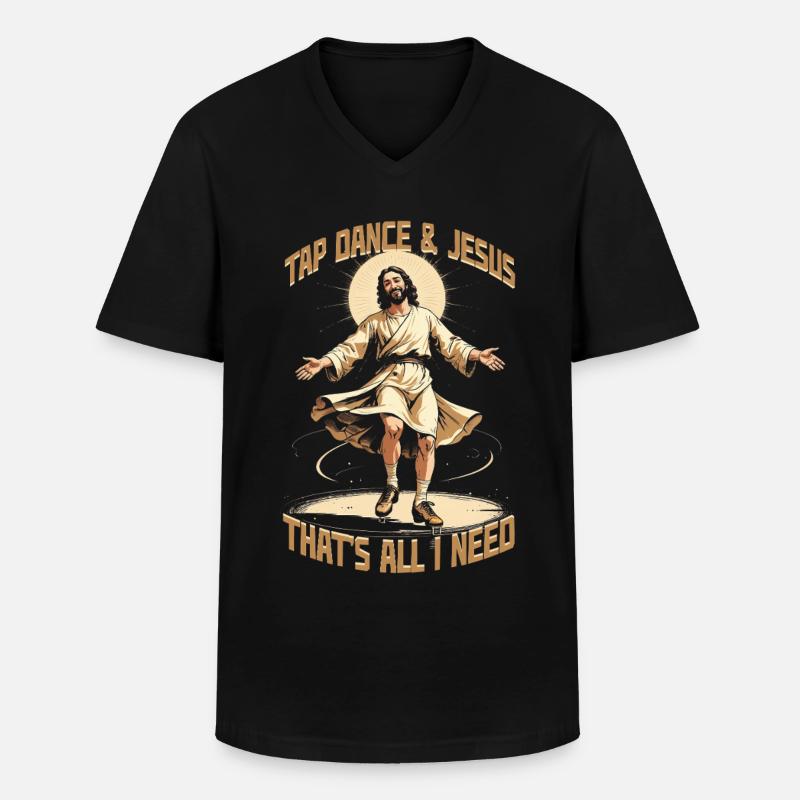 Stepptanz Stepptänzer Stepptänzerin Stepper - Männer-T-Shirt mit V-Ausschnitt - Schwarz