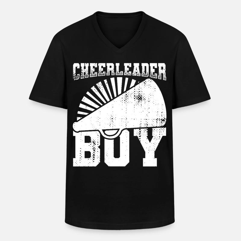 Cheerleader Boy - Männer-T-Shirt mit V-Ausschnitt - Schwarz