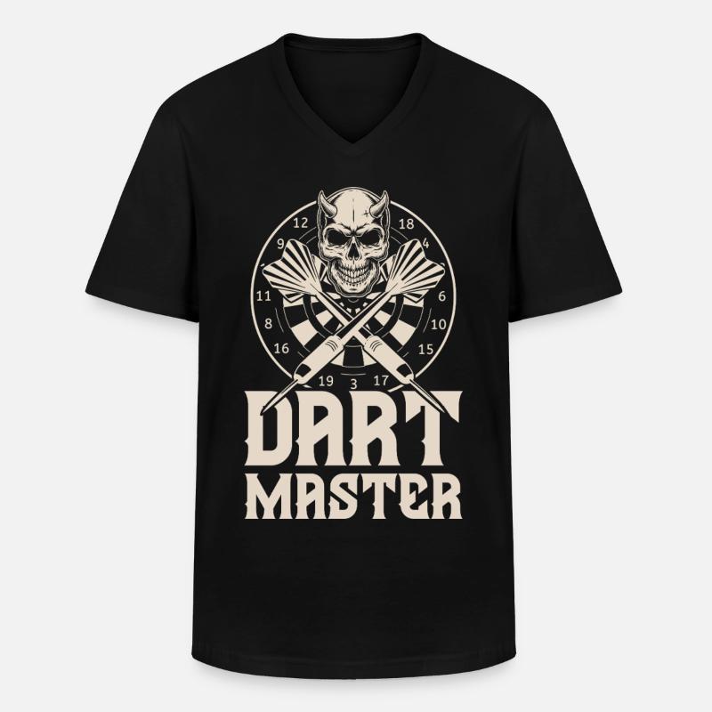 Darts - Männer-T-Shirt mit V-Ausschnitt - Schwarz