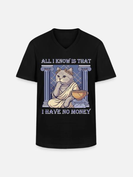 pas d’argent - T-shirt col V Homme - noir