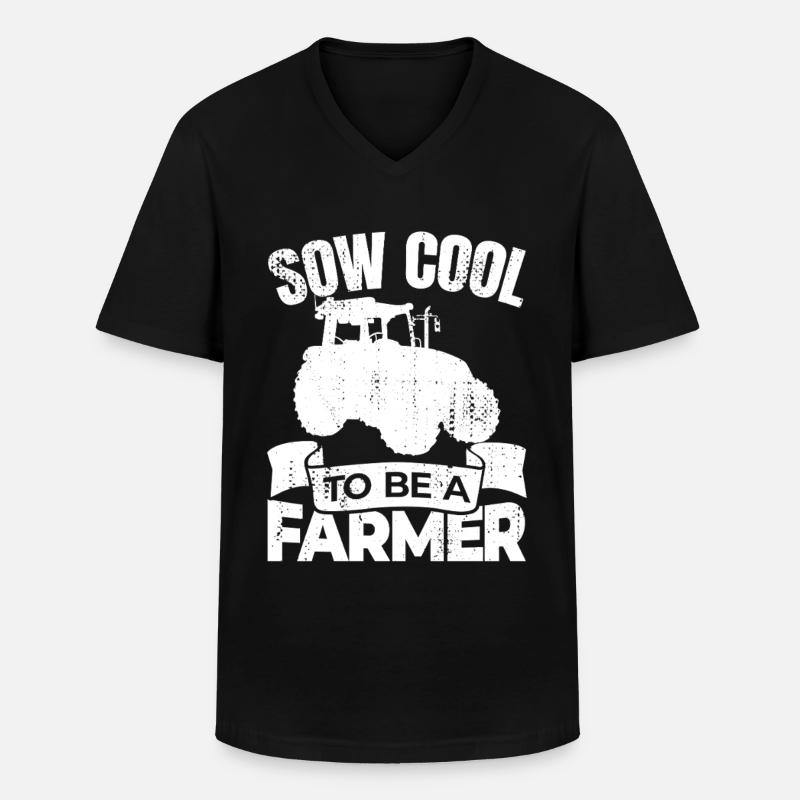 So Cool ein Bauer zu sein - Männer-T-Shirt mit V-Ausschnitt - Schwarz