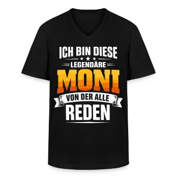 Monika Legendäre Name Ich Bin Diese Moni Geschenk - Männer-T-Shirt mit V-Ausschnitt - Schwarz - Vorne - AI Model Male 178 dark (178cm)