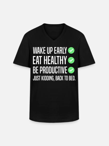 Funny New Year's Resolution - Men's V-Neck T-Shirt - black