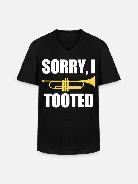 Trompette Désolé d’avoir sonné - T-shirt col V Homme - noir