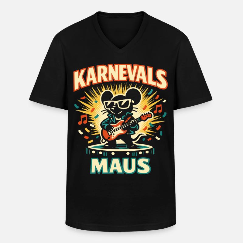 Carnival Mouse Rock Cologne Gift Cute - Men's V-Neck T-Shirt - black