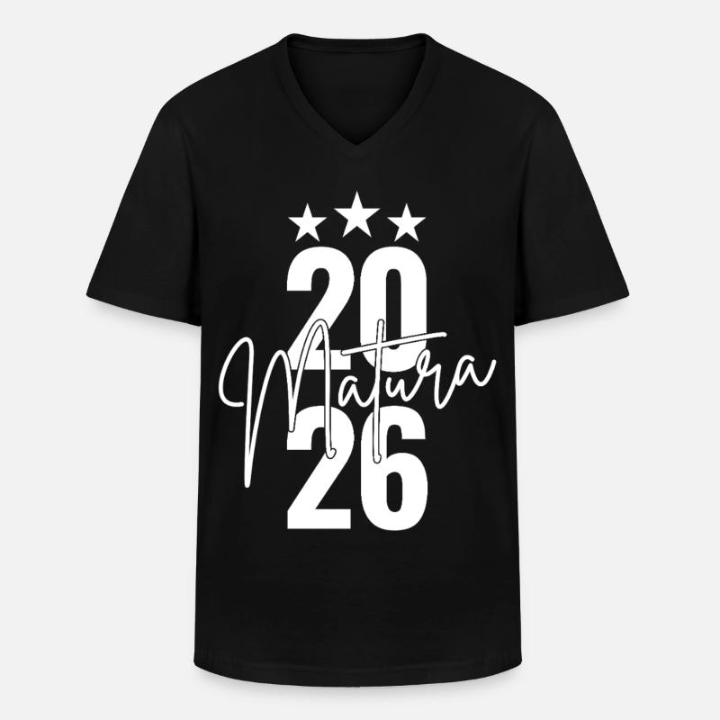 Matura 2026 - Männer-T-Shirt mit V-Ausschnitt - Schwarz