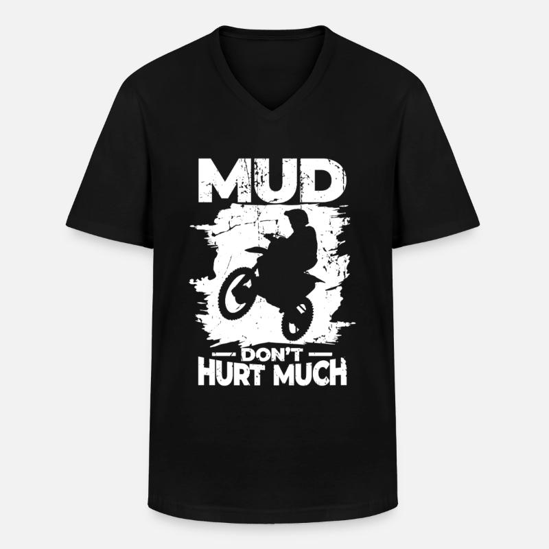 Schlamm tut nicht weh - Männer-T-Shirt mit V-Ausschnitt - Schwarz
