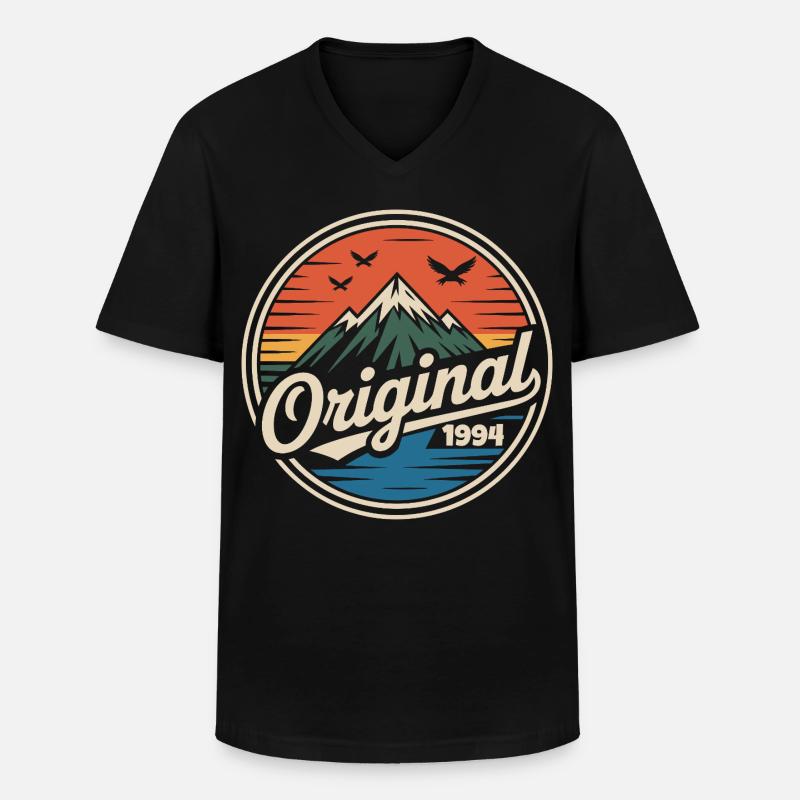 Original-Retro-Jubiläum von 1994 - Männer-T-Shirt mit V-Ausschnitt - Schwarz