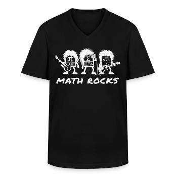 Les maths déchirent les formules Humour scolaire - T-shirt col V Homme - noir - Devant - AI Model Male 178 dark (178cm)