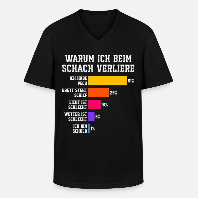 Pourquoi je perds au squash Squash - T-shirt col V Homme - noir