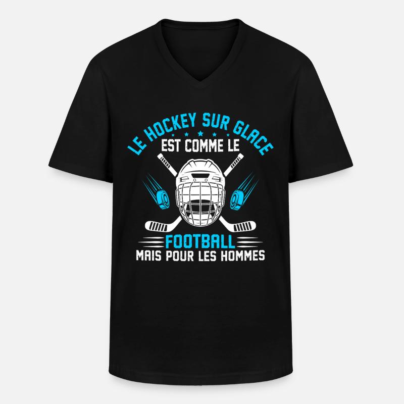 Eishockey lustiges Eishockey-Geschenk - Männer-T-Shirt mit V-Ausschnitt - Schwarz