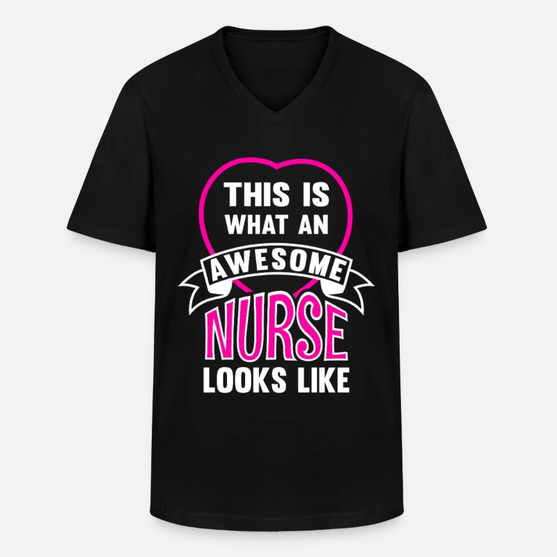 Krankenschwester - Männer-T-Shirt mit V-Ausschnitt - Schwarz