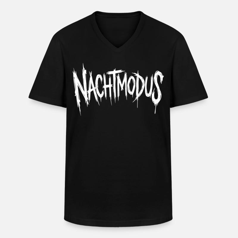 Nachtmodus - Männer-T-Shirt mit V-Ausschnitt - Schwarz