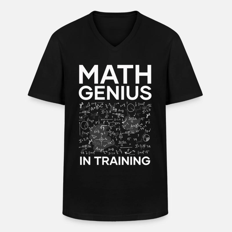 Math Genius in Training - Men's V-Neck T-Shirt - black
