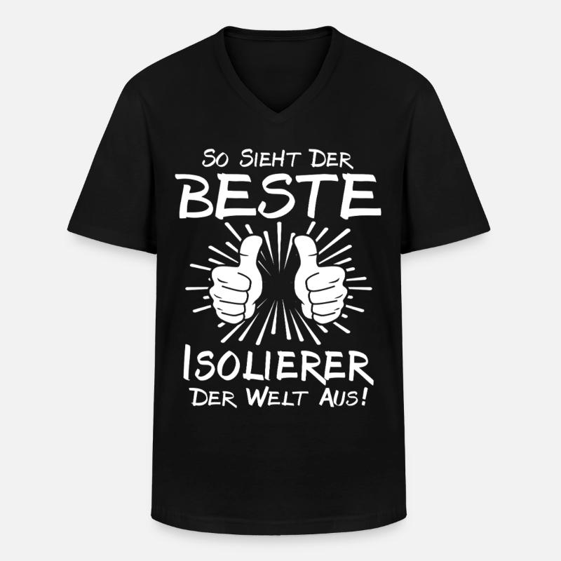 Bester Isolierer - Männer-T-Shirt mit V-Ausschnitt - Schwarz